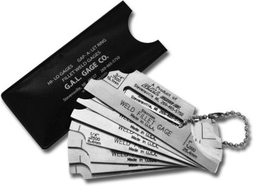 Fillet Weld Gauge Set (7 Piece) Marking 1 Side - Metric